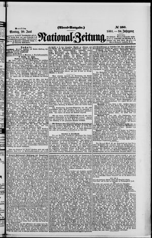 Nationalzeitung vom 20.06.1881