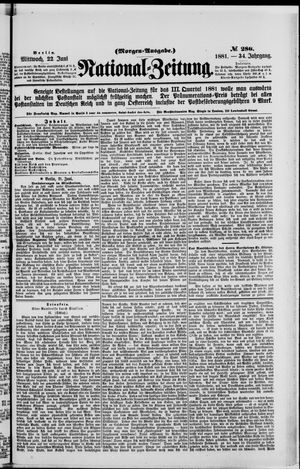 Nationalzeitung vom 22.06.1881