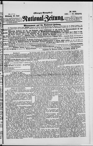 Nationalzeitung vom 29.06.1881