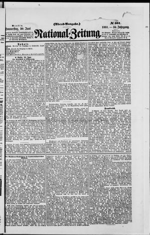 National-Zeitung vom 30.06.1881