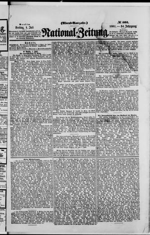 National-Zeitung vom 01.07.1881