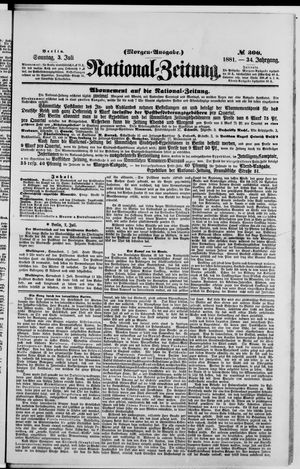 Nationalzeitung vom 03.07.1881