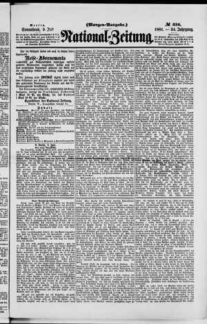 Nationalzeitung vom 09.07.1881