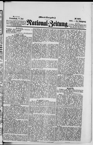 Nationalzeitung vom 09.07.1881