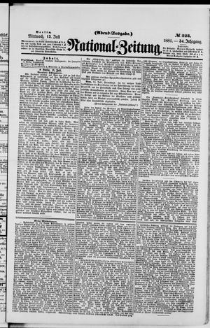 Nationalzeitung vom 13.07.1881
