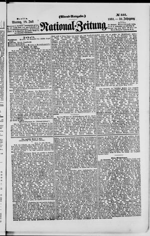 Nationalzeitung vom 18.07.1881