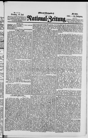 Nationalzeitung vom 19.07.1881