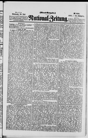 National-Zeitung vom 20.07.1881