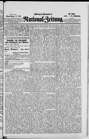 Nationalzeitung vom 21.07.1881