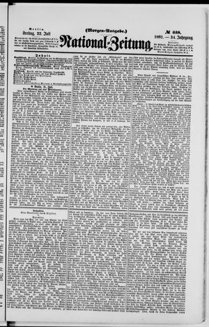 Nationalzeitung vom 22.07.1881