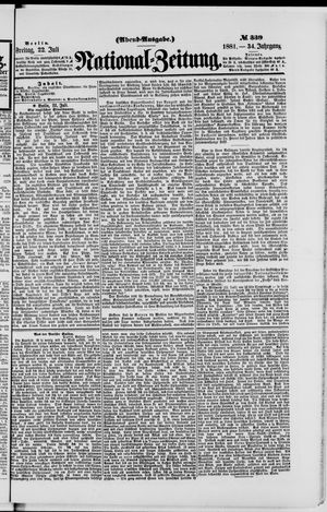 Nationalzeitung vom 22.07.1881