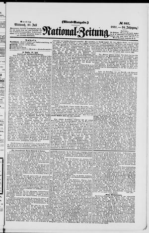 Nationalzeitung vom 27.07.1881