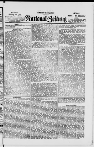 Nationalzeitung vom 29.07.1881