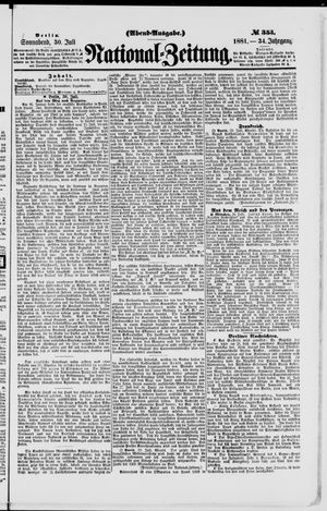Nationalzeitung vom 30.07.1881