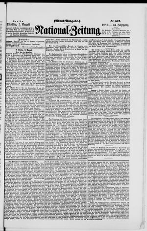 Nationalzeitung vom 02.08.1881