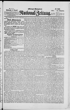 Nationalzeitung vom 03.08.1881