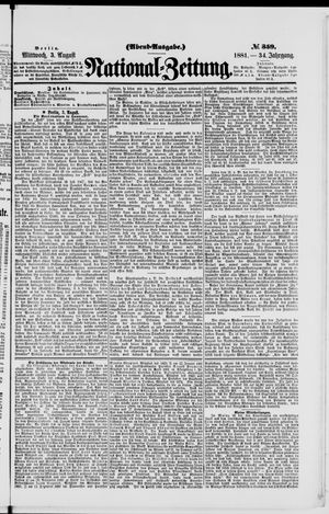 Nationalzeitung vom 03.08.1881
