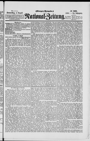Nationalzeitung vom 04.08.1881