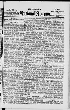 Nationalzeitung vom 08.08.1881