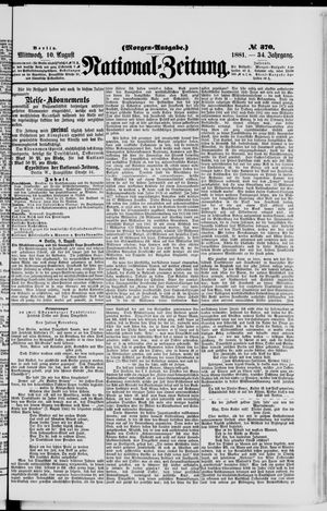 National-Zeitung vom 10.08.1881