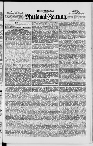 Nationalzeitung vom 10.08.1881