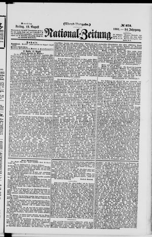 National-Zeitung vom 12.08.1881
