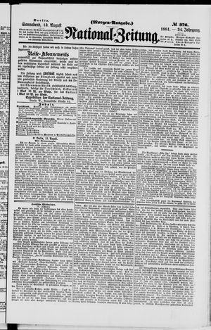 Nationalzeitung vom 13.08.1881