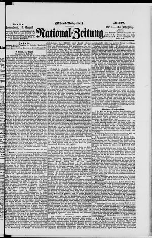 Nationalzeitung vom 13.08.1881