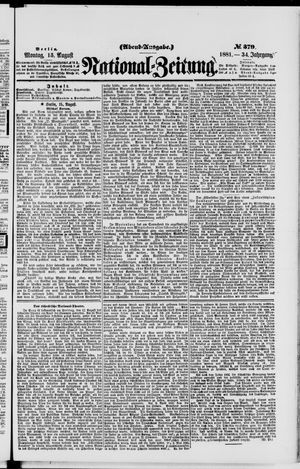 Nationalzeitung vom 15.08.1881