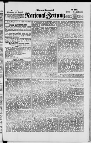 Nationalzeitung vom 17.08.1881