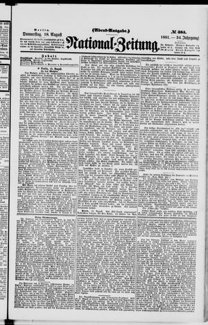 National-Zeitung vom 18.08.1881