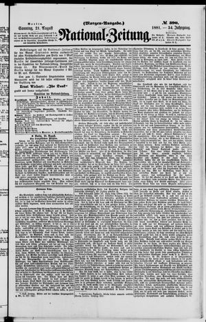 Nationalzeitung vom 21.08.1881