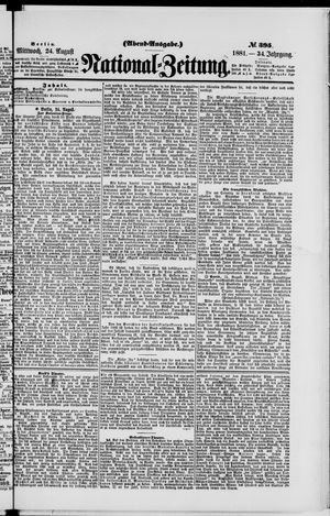 Nationalzeitung vom 24.08.1881