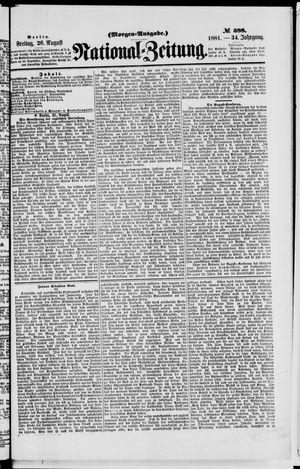 Nationalzeitung vom 26.08.1881