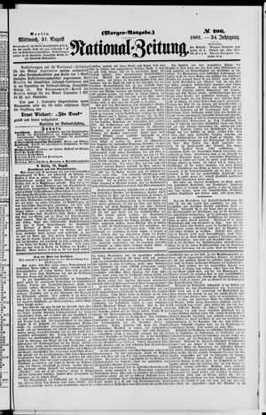 Nationalzeitung vom 31.08.1881