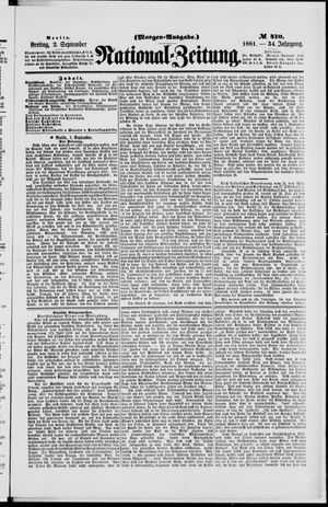 Nationalzeitung vom 02.09.1881