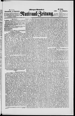 Nationalzeitung vom 03.09.1881