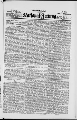 Nationalzeitung vom 05.09.1881
