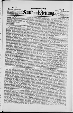 National-Zeitung vom 06.09.1881