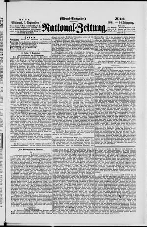Nationalzeitung vom 07.09.1881