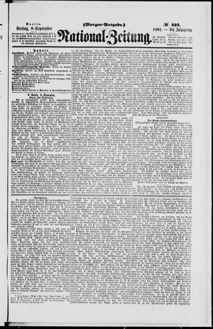 Nationalzeitung vom 09.09.1881