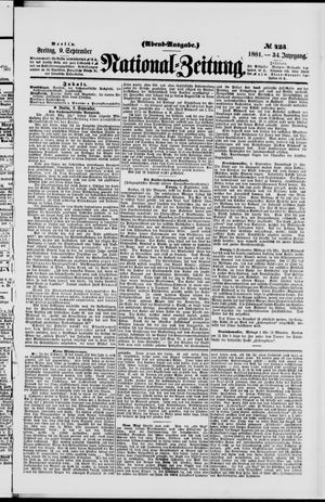 Nationalzeitung vom 09.09.1881