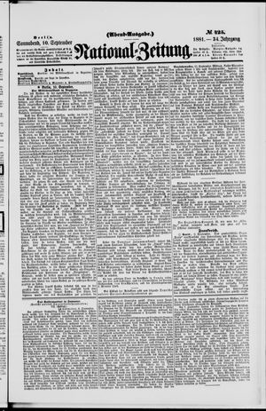 National-Zeitung vom 10.09.1881