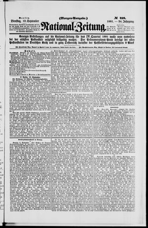 Nationalzeitung vom 13.09.1881
