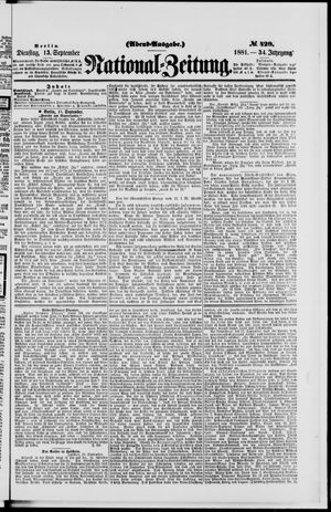 Nationalzeitung vom 13.09.1881