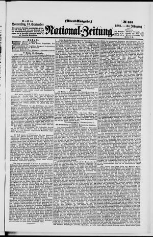 National-Zeitung vom 15.09.1881