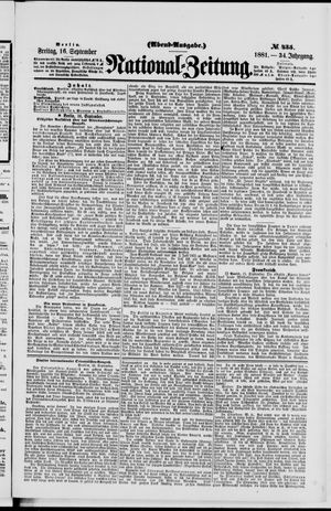 National-Zeitung vom 16.09.1881