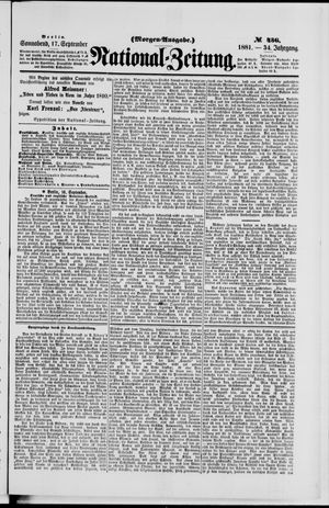 Nationalzeitung vom 17.09.1881