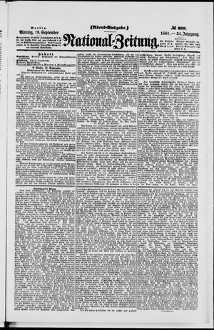 National-Zeitung vom 19.09.1881