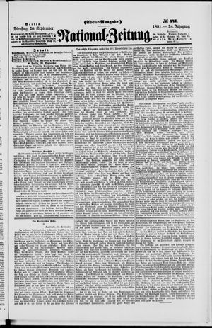 National-Zeitung vom 20.09.1881